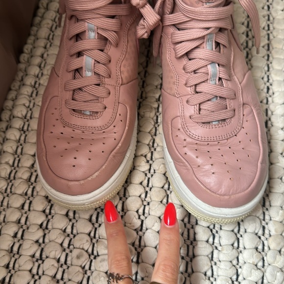 Pink High-Top Nike Air Force Sneakers - Picture 7 of 9